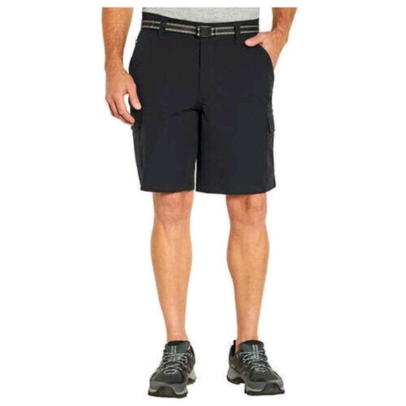 Orvis Mens Black (Caviar) 4 way Stretch Cargo Short with Belt Sz 36 NWOT - Picture 1 of 10